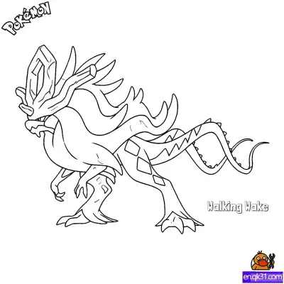 Free printable Walking Wake Coloring Page - Free Printable Pokemon Coloring Sheets coloring page